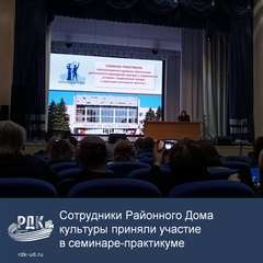 Сотрудники Районного Дома культуры приняли участие в семинаре-практикуме